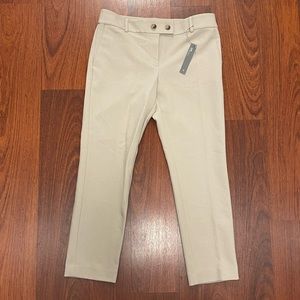 Loft ankle dress slacks, 8 slim fit, cream BNWT